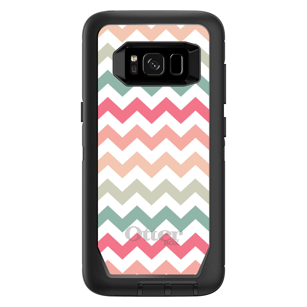 Pastel Chevron Wave Stripes OtterBox Defender Case for iPhone & Galaxy, view 12