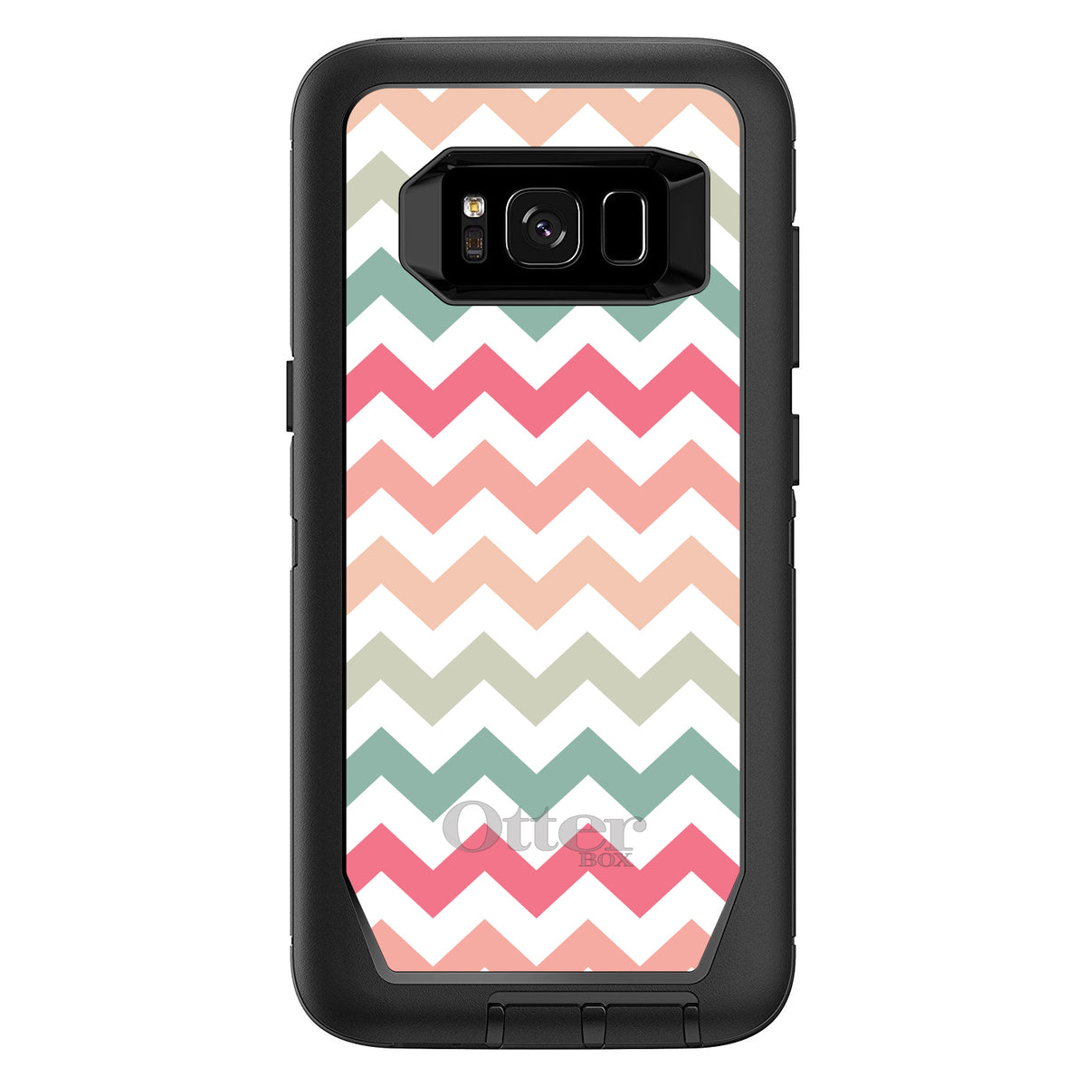 Pastel Chevron Wave Stripes OtterBox Defender Case for iPhone & Galaxy, view 12