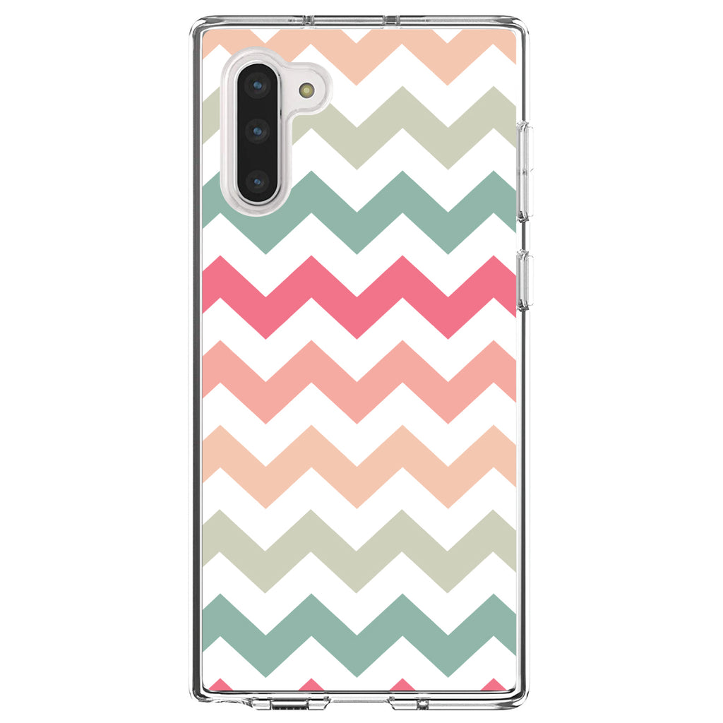 Pastel Chevron Wave Stripes Clear Shockproof iPhone Case, view 9