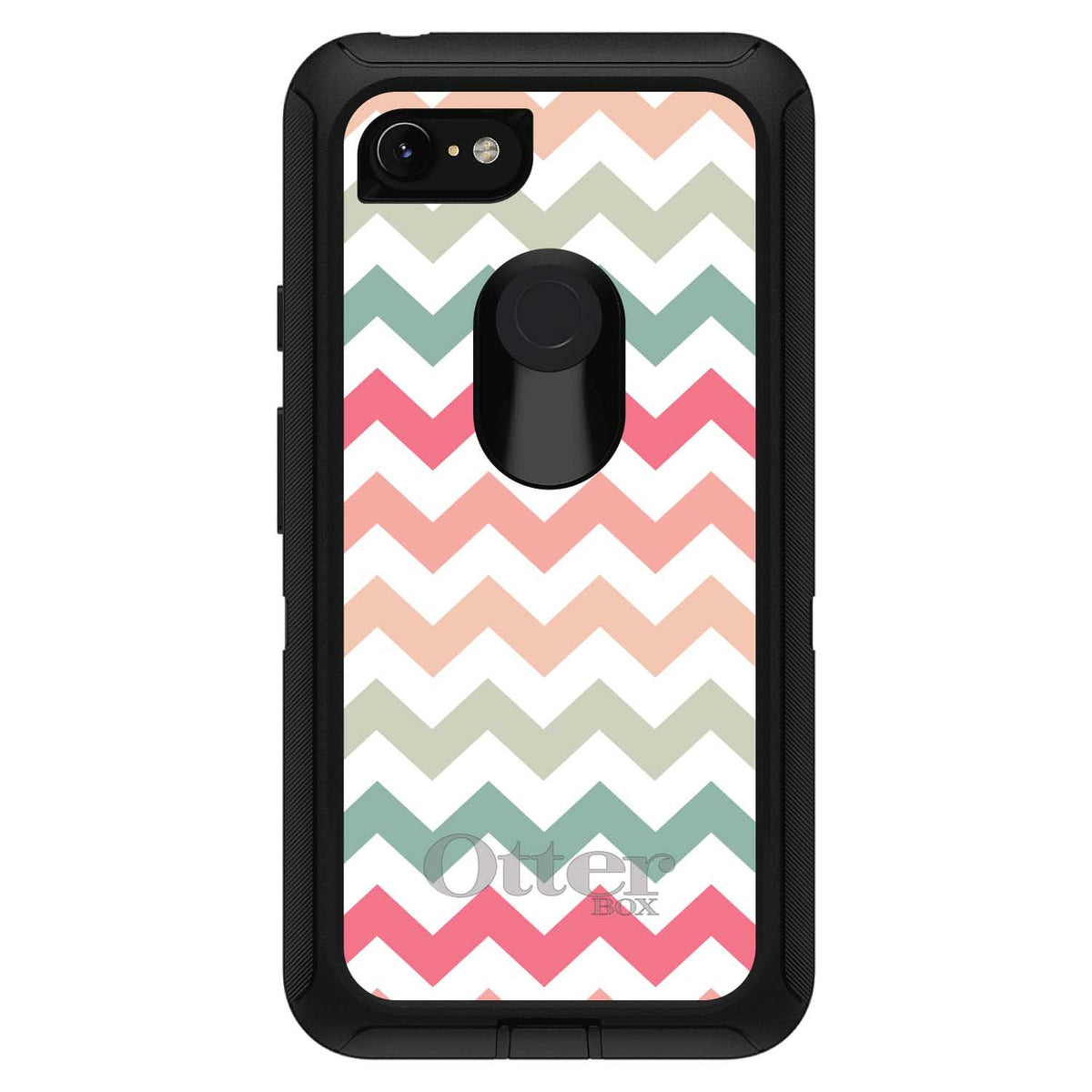 Pastel Chevron Wave Stripes OtterBox Defender Case for iPhone & Galaxy, view 18