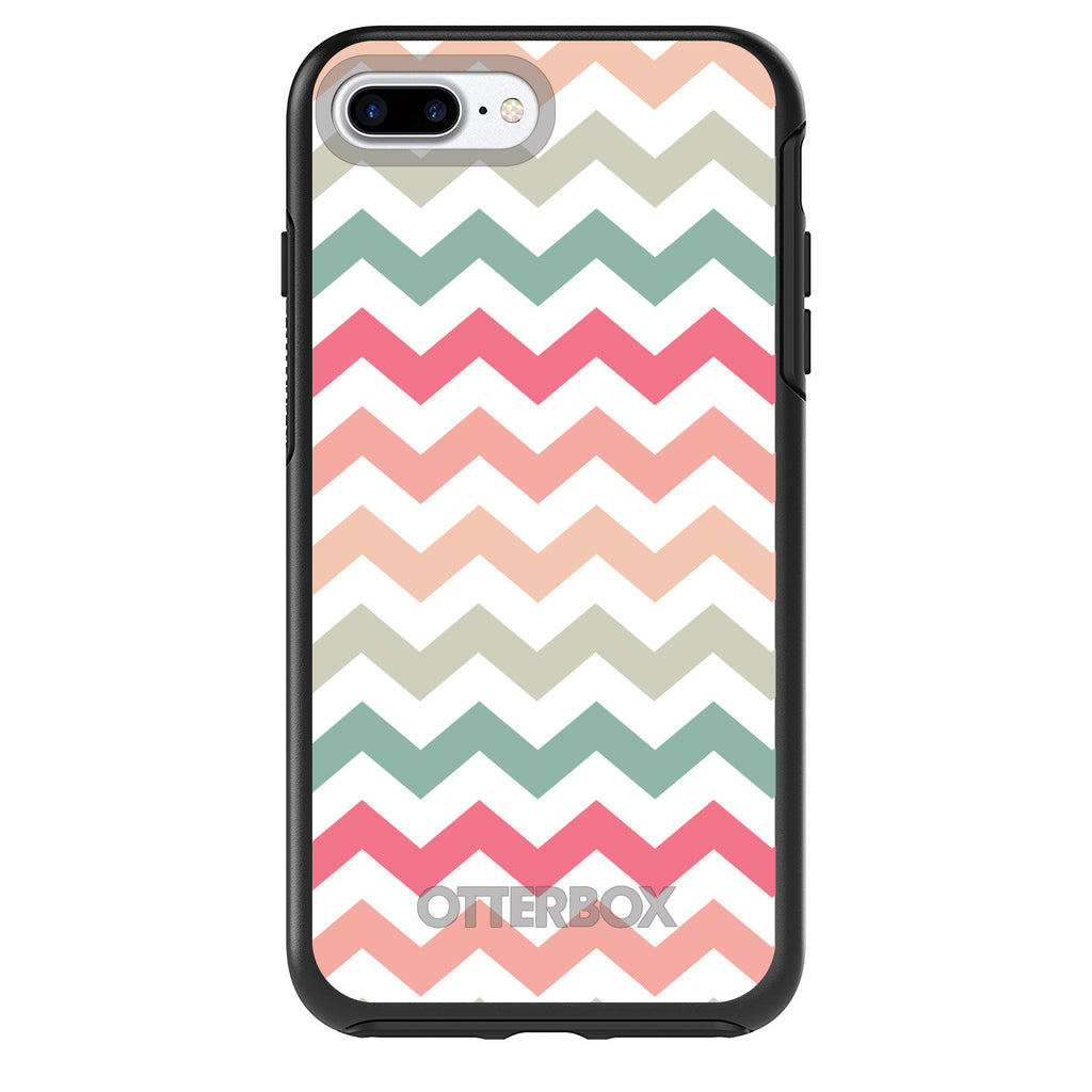 Pastel Chevron Wave Stripes OtterBox Symmetry Case for iPhone & Galaxy, view 2