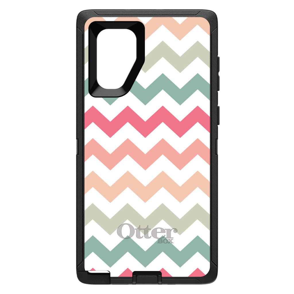 Pastel Chevron Wave Stripes OtterBox Defender Case for iPhone & Galaxy, view 14