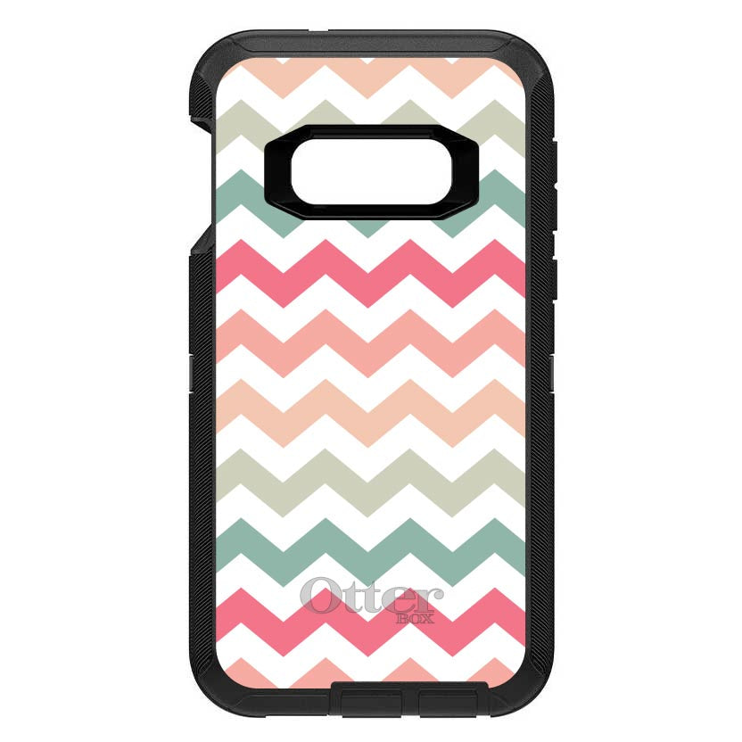 Pastel Chevron Wave Stripes OtterBox Defender Case for iPhone & Galaxy, view 10