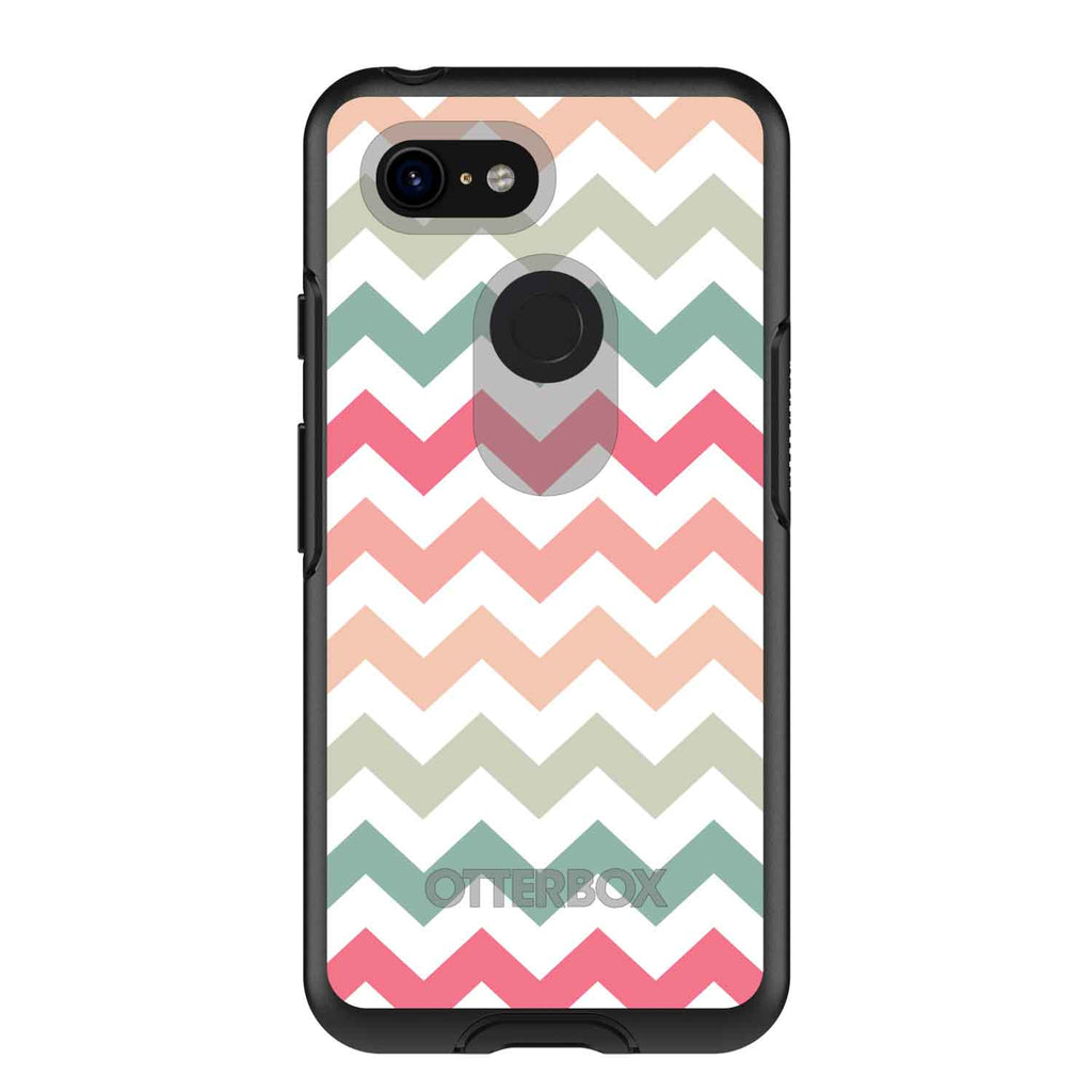 Pastel Chevron Wave Stripes OtterBox Symmetry Case for iPhone & Galaxy, view 15