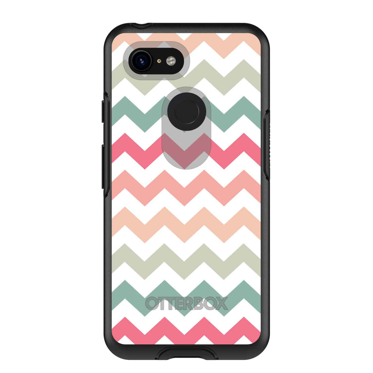 Pastel Chevron Wave Stripes OtterBox Symmetry Case for iPhone & Galaxy, view 15