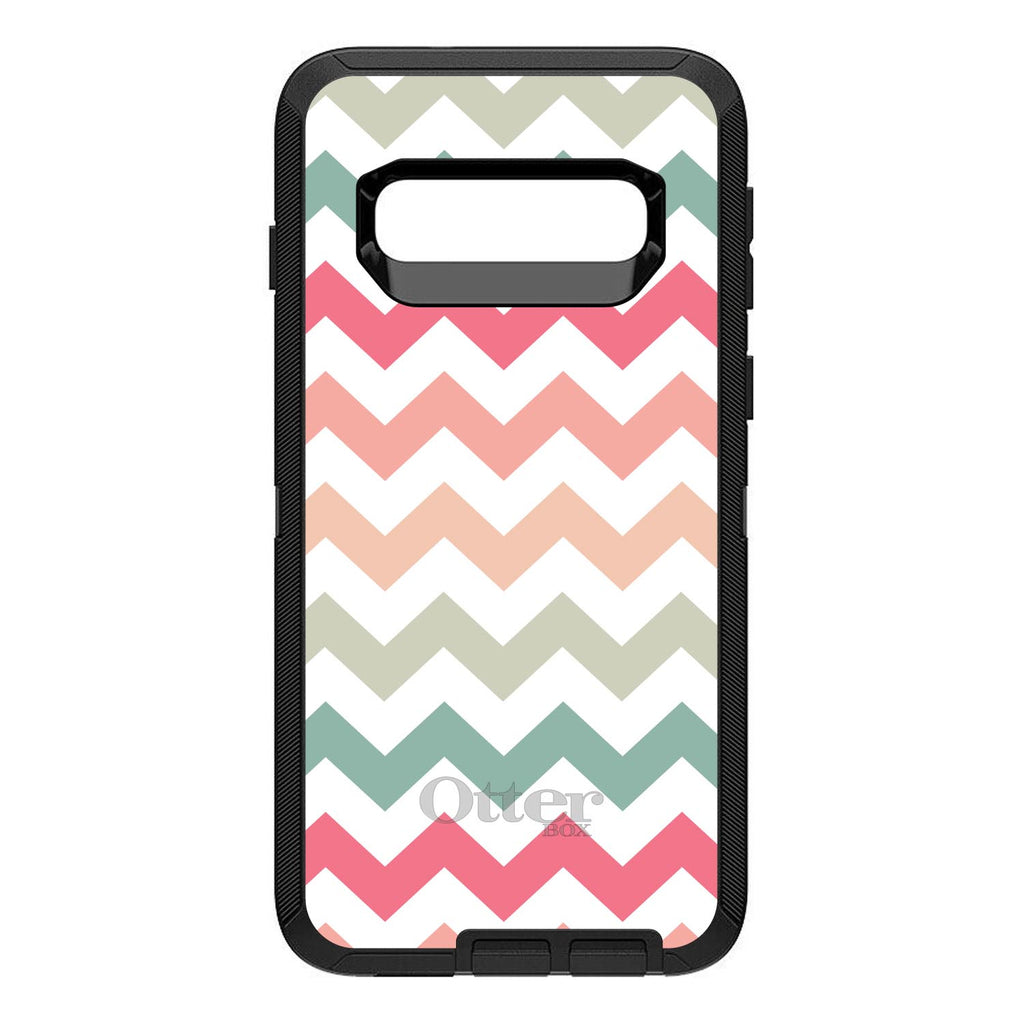 Pastel Chevron Wave Stripes OtterBox Defender Case for iPhone & Galaxy, view 9