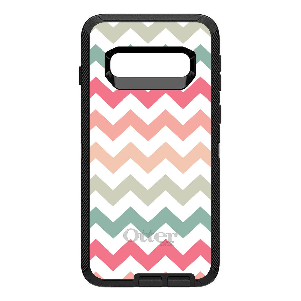 Pastel Chevron Wave Stripes OtterBox Defender Case for iPhone & Galaxy, view 9