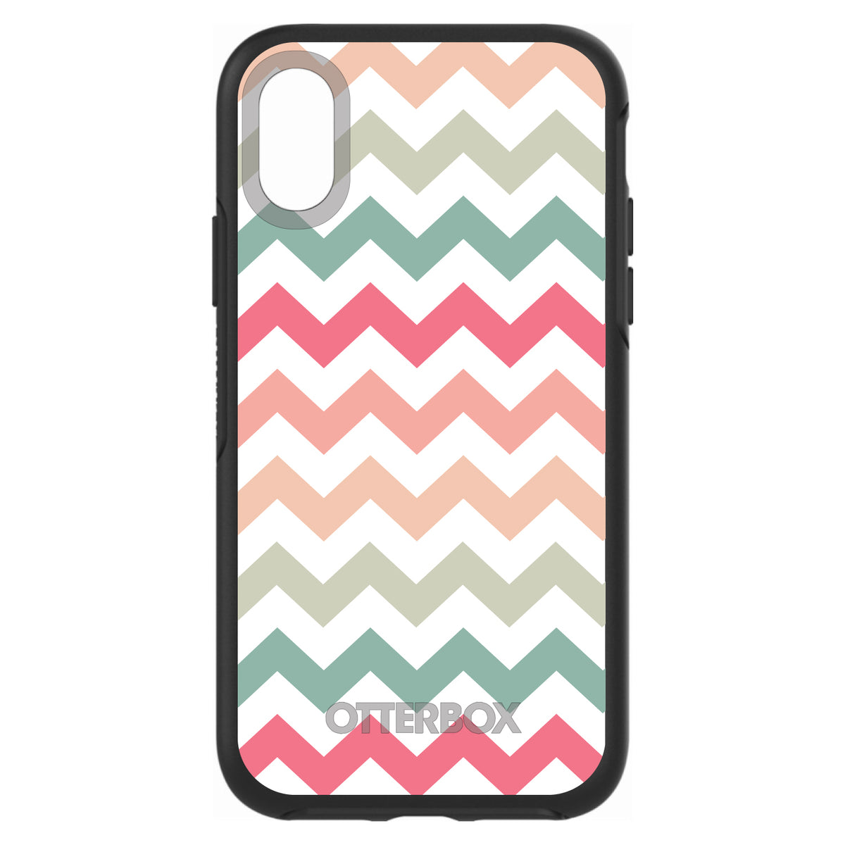 Pastel Chevron Wave Stripes OtterBox Symmetry Case for iPhone & Galaxy, view 4