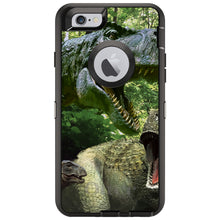 DistinctInk™ OtterBox Defender Series Case for Apple iPhone / Samsung Galaxy / Google Pixel - T-Rex Dinosaurs Raptor