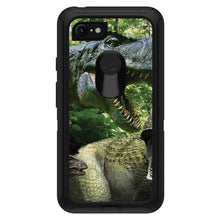 DistinctInk™ OtterBox Defender Series Case for Apple iPhone / Samsung Galaxy / Google Pixel - T-Rex Dinosaurs Raptor