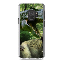 DistinctInk® Clear Shockproof Hybrid Case for Apple iPhone / Samsung Galaxy / Google Pixel - T-Rex Dinosaurs Raptor