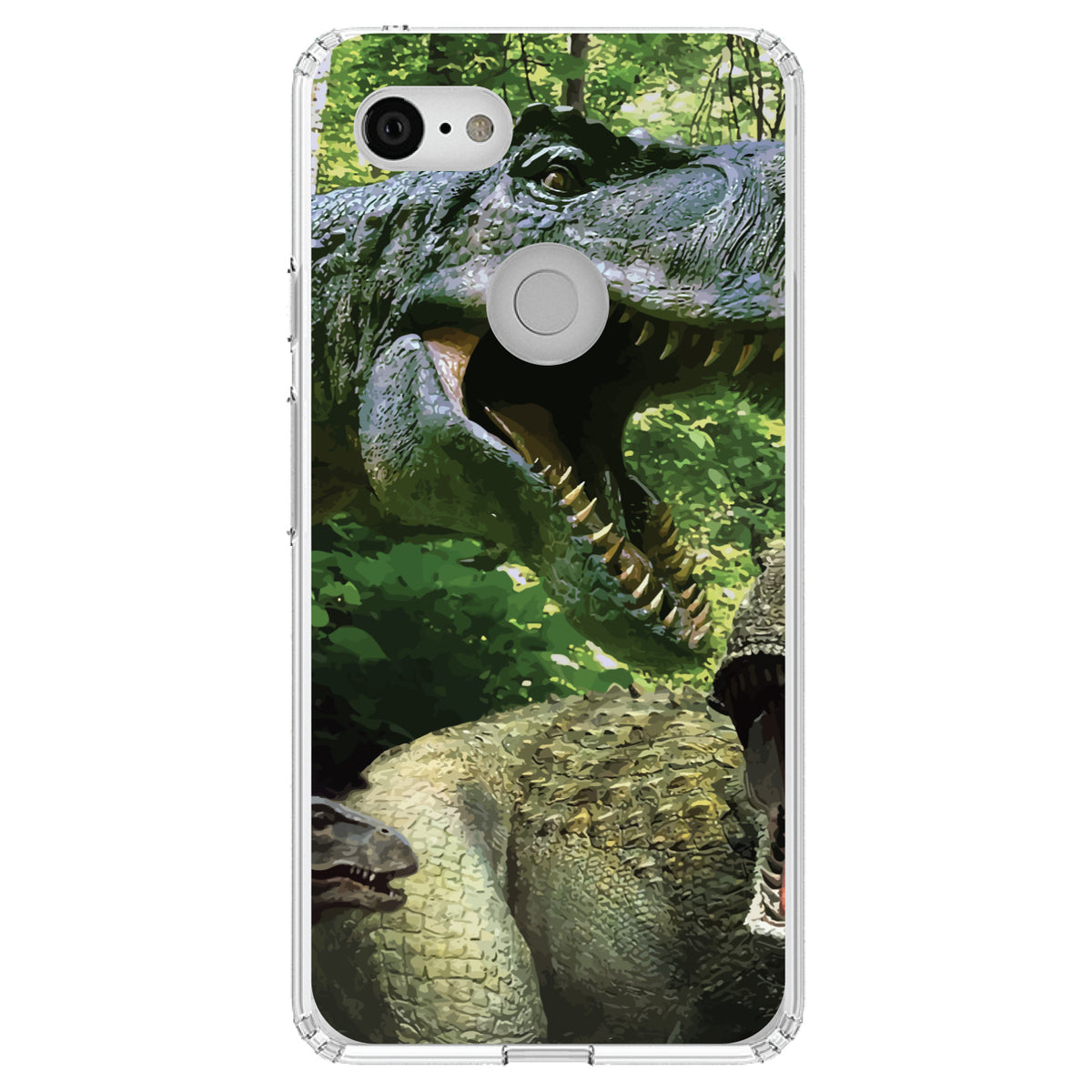 T-Rex Dinosaurs Raptor Clear Shockproof iPhone Case, view 21