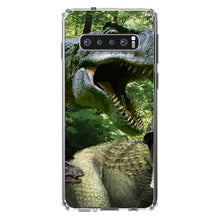 DistinctInk® Clear Shockproof Hybrid Case for Apple iPhone / Samsung Galaxy / Google Pixel - T-Rex Dinosaurs Raptor