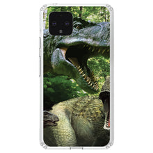 DistinctInk® Clear Shockproof Hybrid Case for Apple iPhone / Samsung Galaxy / Google Pixel - T-Rex Dinosaurs Raptor