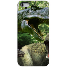 DistinctInk® Hard Plastic Snap-On Case for Apple iPhone or Samsung Galaxy - T-Rex Dinosaurs Raptor