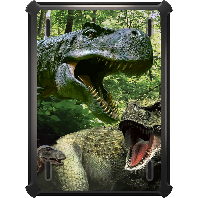 DistinctInk™ OtterBox Defender Series Case for Apple iPad / iPad Pro / iPad Air / iPad Mini - T-Rex Dinosaurs Raptor