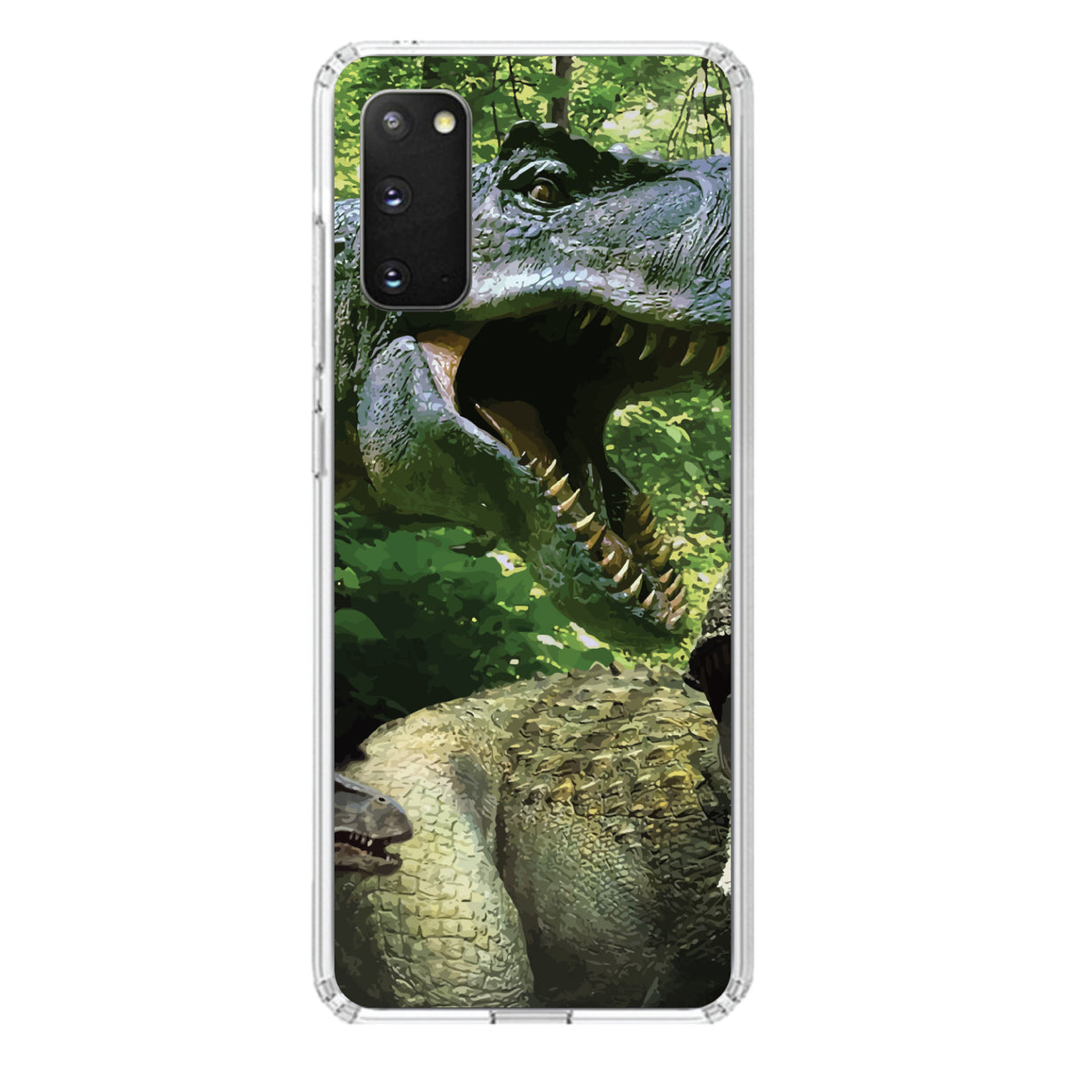 T-Rex Dinosaurs Raptor Clear Shockproof iPhone Case, view 15