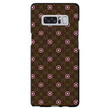 DistinctInk® Hard Plastic Snap-On Case for Apple iPhone or Samsung Galaxy - Brown & Pink Floral Pattern