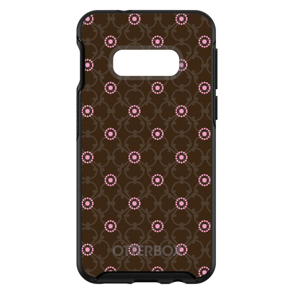 Brown & Pink Floral Pattern OtterBox Symmetry Case for iPhone & Galaxy, view 7