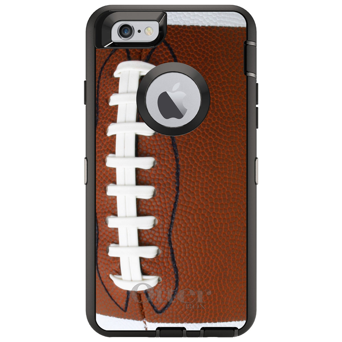 Football Texture Photo Laces OtterBox Defender Case for iPhone & Galaxy, view 4