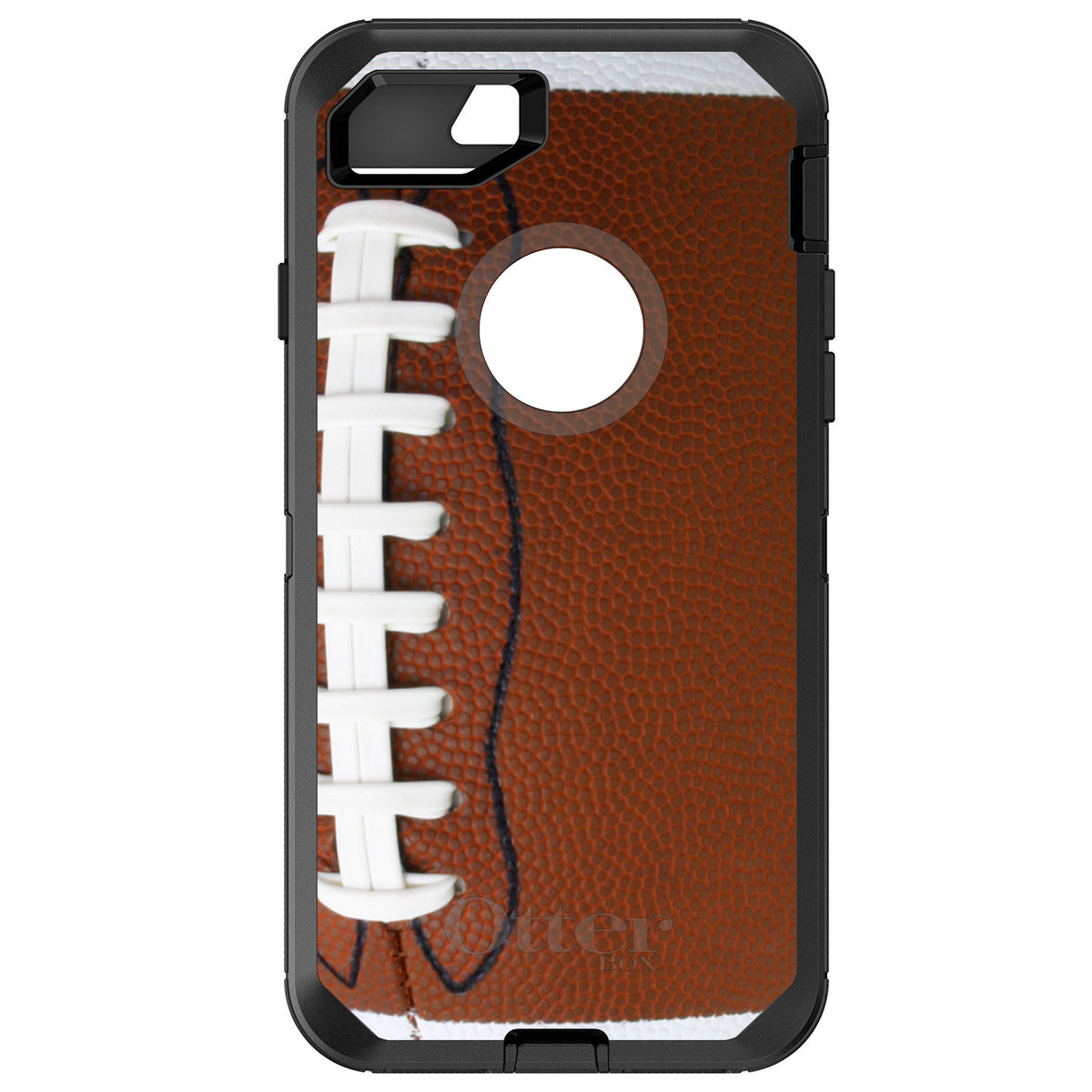 Football Texture Photo Laces OtterBox Defender Case for iPhone & Galaxy