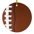Football Texture Photo Laces Ceramic Ornament