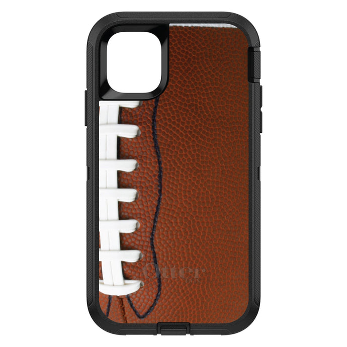 DistinctInk™ OtterBox Defender Series Case for Apple iPhone / Samsung Galaxy / Google Pixel - Football Texture Photo Laces
