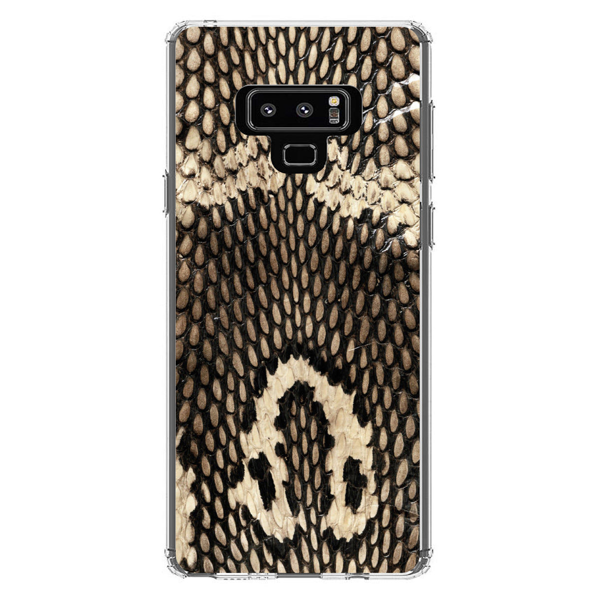 Brown Tan Snake Skin Texture Clear Shockproof iPhone Case, view 11