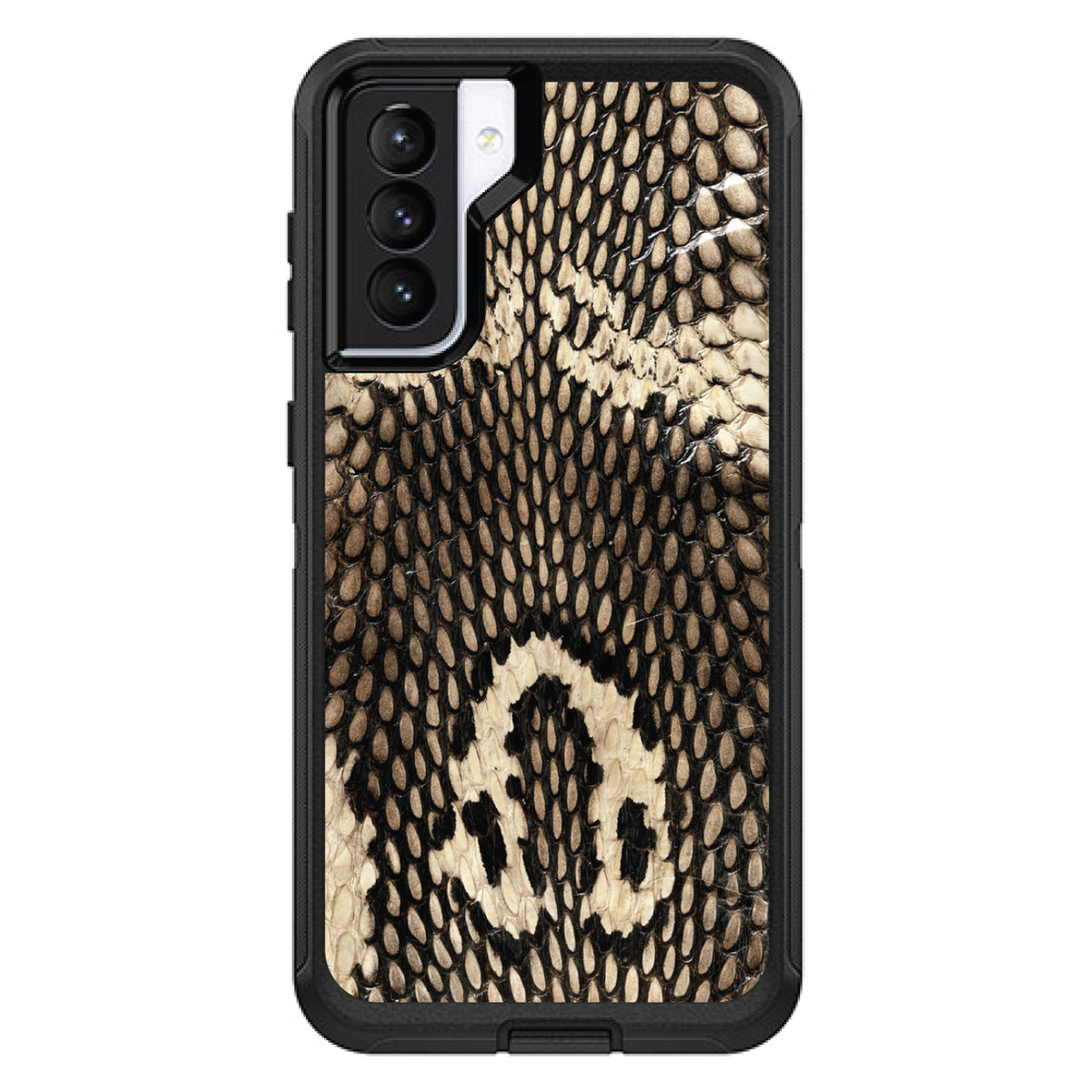 Brown Tan Snake Skin Texture OtterBox Defender Case for iPhone & Galaxy, view 6
