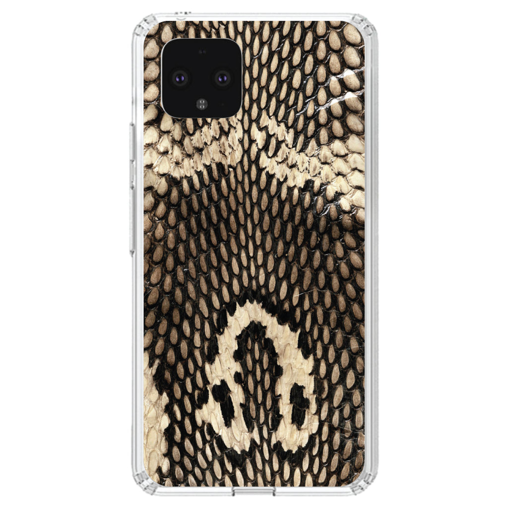 Brown Tan Snake Skin Texture Clear Shockproof iPhone Case, view 24