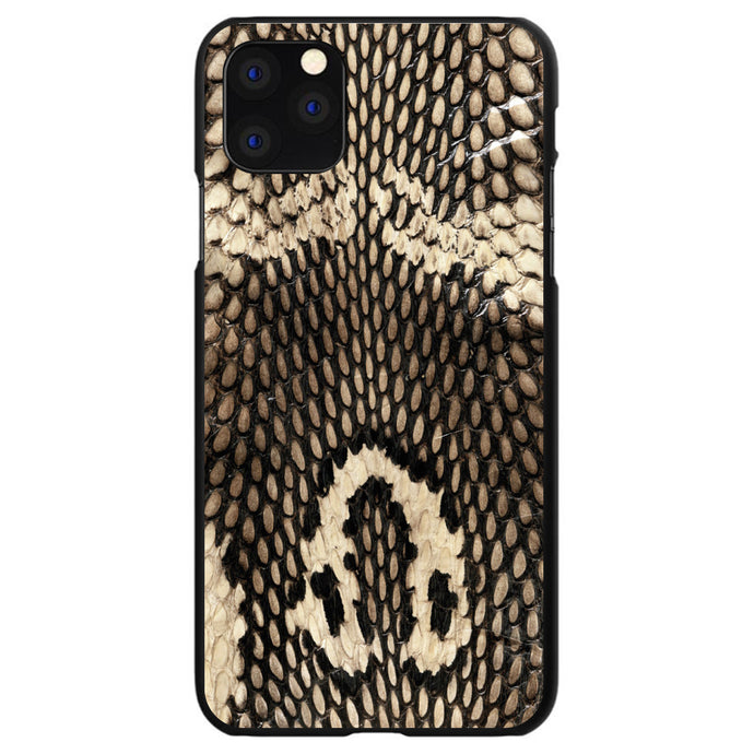 DistinctInk® Hard Plastic Snap-On Case for Apple iPhone or Samsung Galaxy - Brown Tan Snake Skin Texture