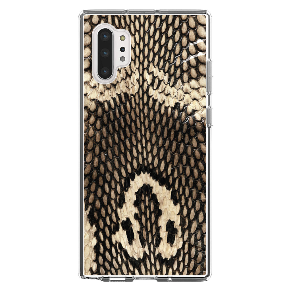 Brown Tan Snake Skin Texture Clear Shockproof iPhone Case, view 10