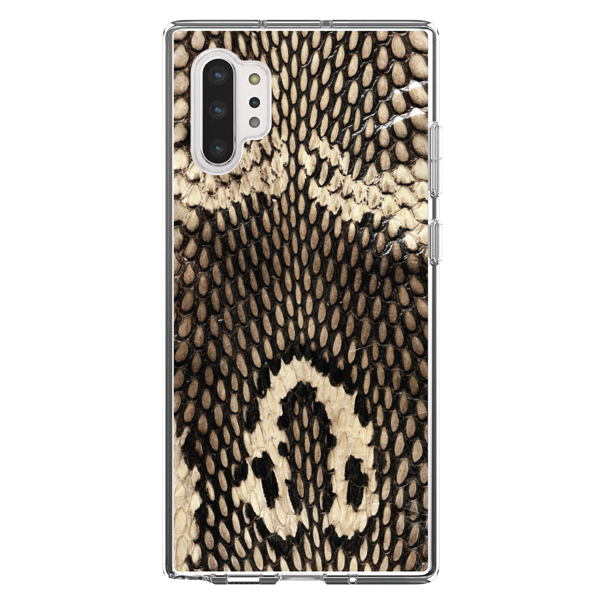 Brown Tan Snake Skin Texture Clear Shockproof iPhone Case, view 10