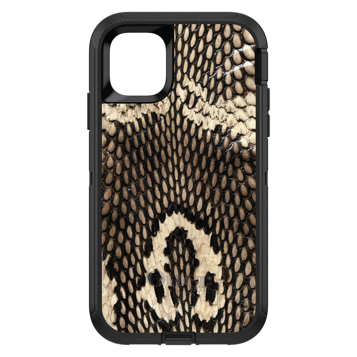Brown Tan Snake Skin Texture OtterBox Defender Case for iPhone & Galaxy, view 2