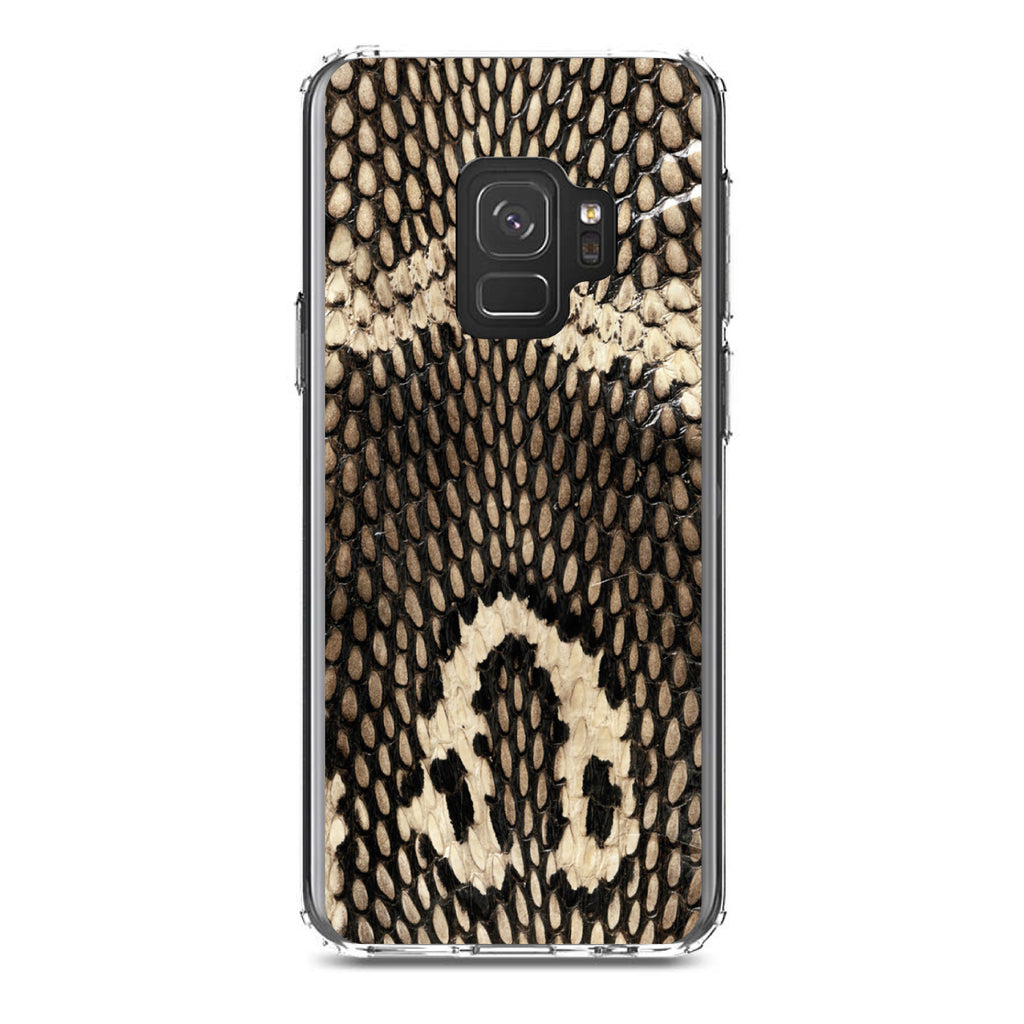 Brown Tan Snake Skin Texture Clear Shockproof iPhone Case, view 19