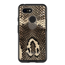 DistinctInk™ OtterBox Symmetry Series Case for Apple iPhone / Samsung Galaxy / Google Pixel - Brown Tan Snake Skin Texture