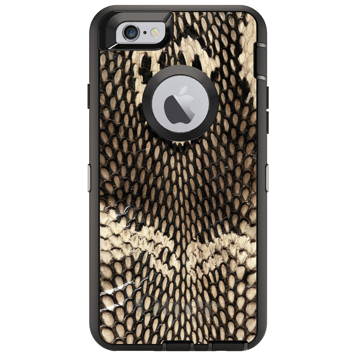 Brown Tan Snake Skin Texture OtterBox Defender Case for iPhone & Galaxy, view 4
