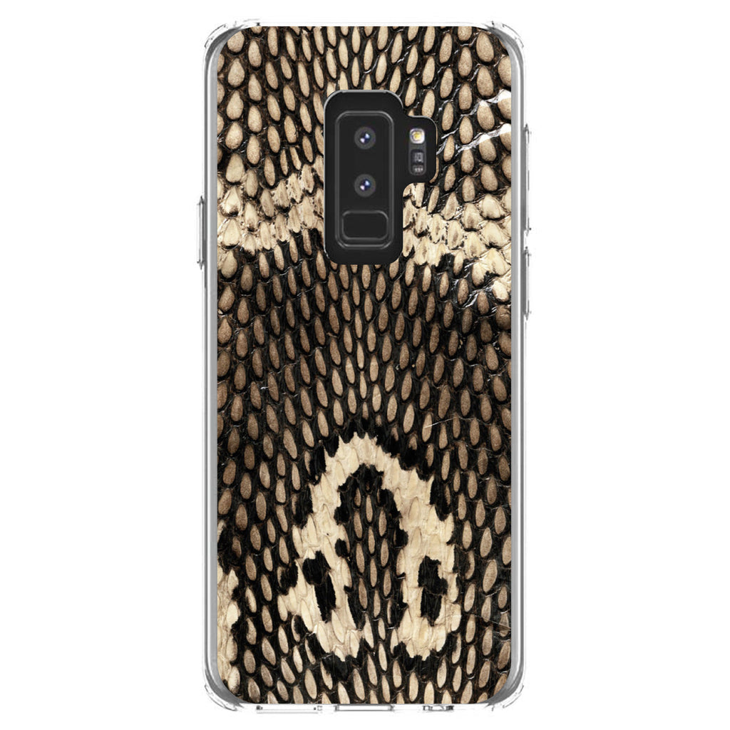 Brown Tan Snake Skin Texture Clear Shockproof iPhone Case, view 20