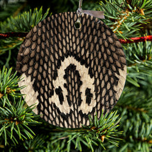 Brown Tan Snake Skin Texture Ceramic Ornament
