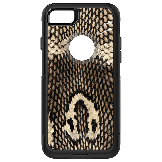 DistinctInk OtterBox Commuter Series Case for Apple iPhone or Samsung Galaxy - Brown Tan Snake Skin Texture