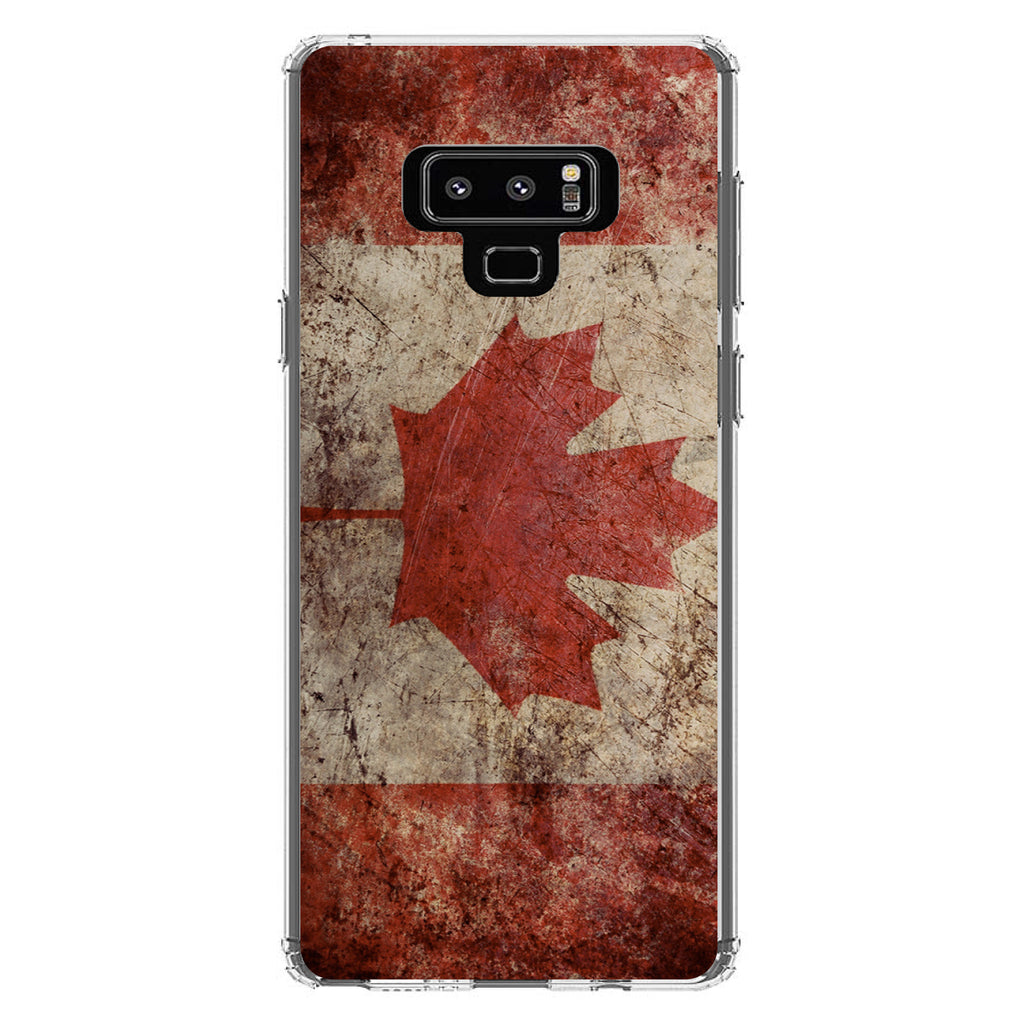 Canadian Flag Old Weathered Clear Shockproof iPhone Case, view 11