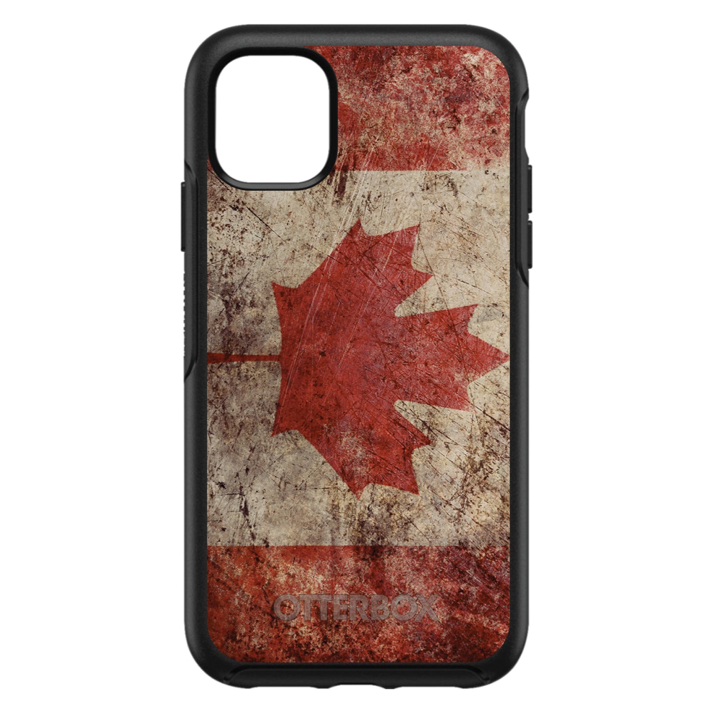 DistinctInk™ OtterBox Symmetry Series Case for Apple iPhone / Samsung Galaxy / Google Pixel - Canadian Flag Old Weathered