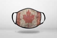 Canadian Flag Old Weathered - 3-Ply Reusable Soft Face Mask Covering, Unisex, Cotton Inner Layer