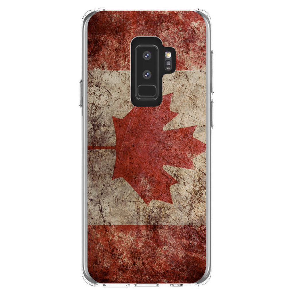 Canadian Flag Old Weathered Clear Shockproof iPhone Case, view 20