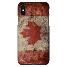 DistinctInk® Hard Plastic Snap-On Case for Apple iPhone or Samsung Galaxy - Canadian Flag Old Weathered