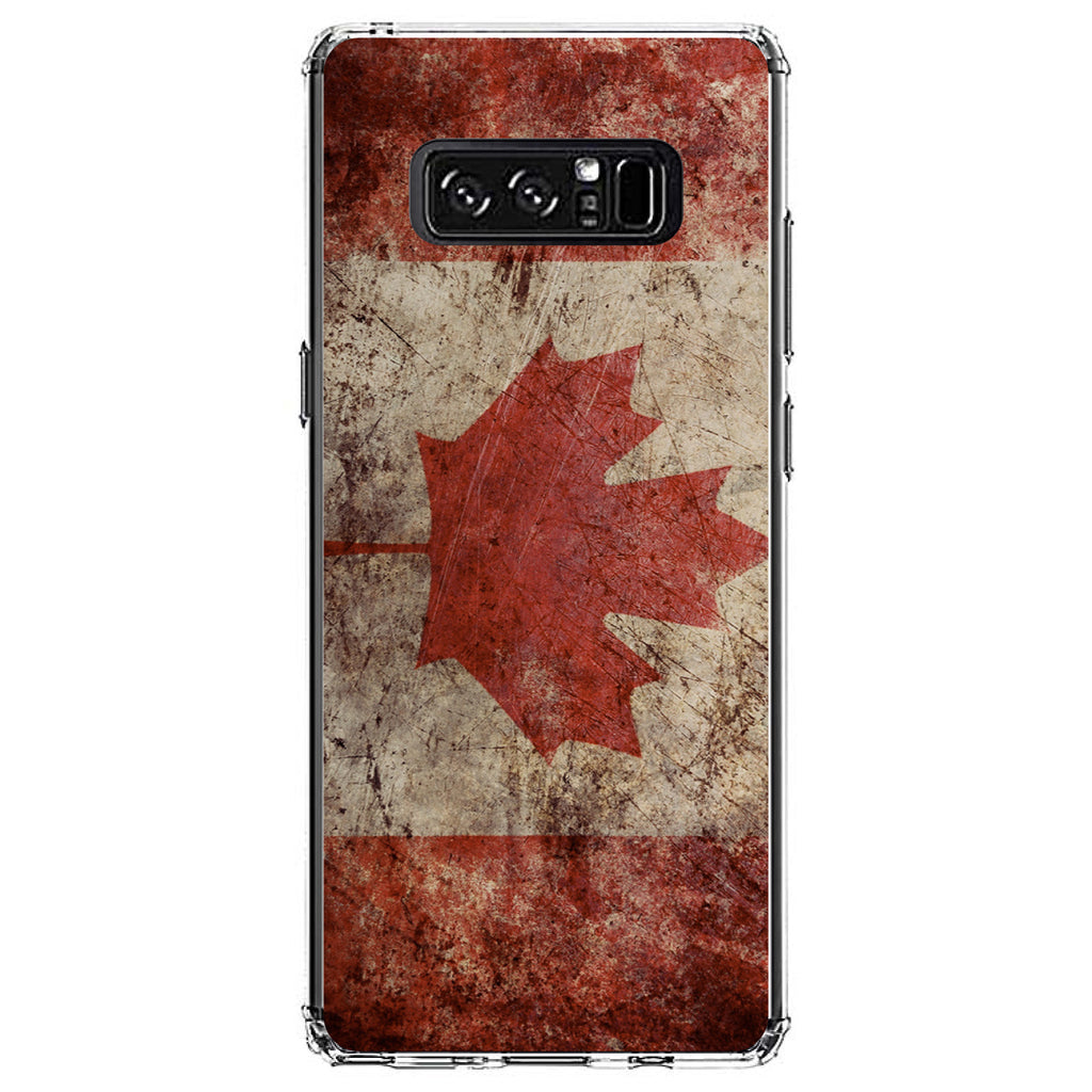 Canadian Flag Old Weathered Clear Shockproof iPhone Case, view 12