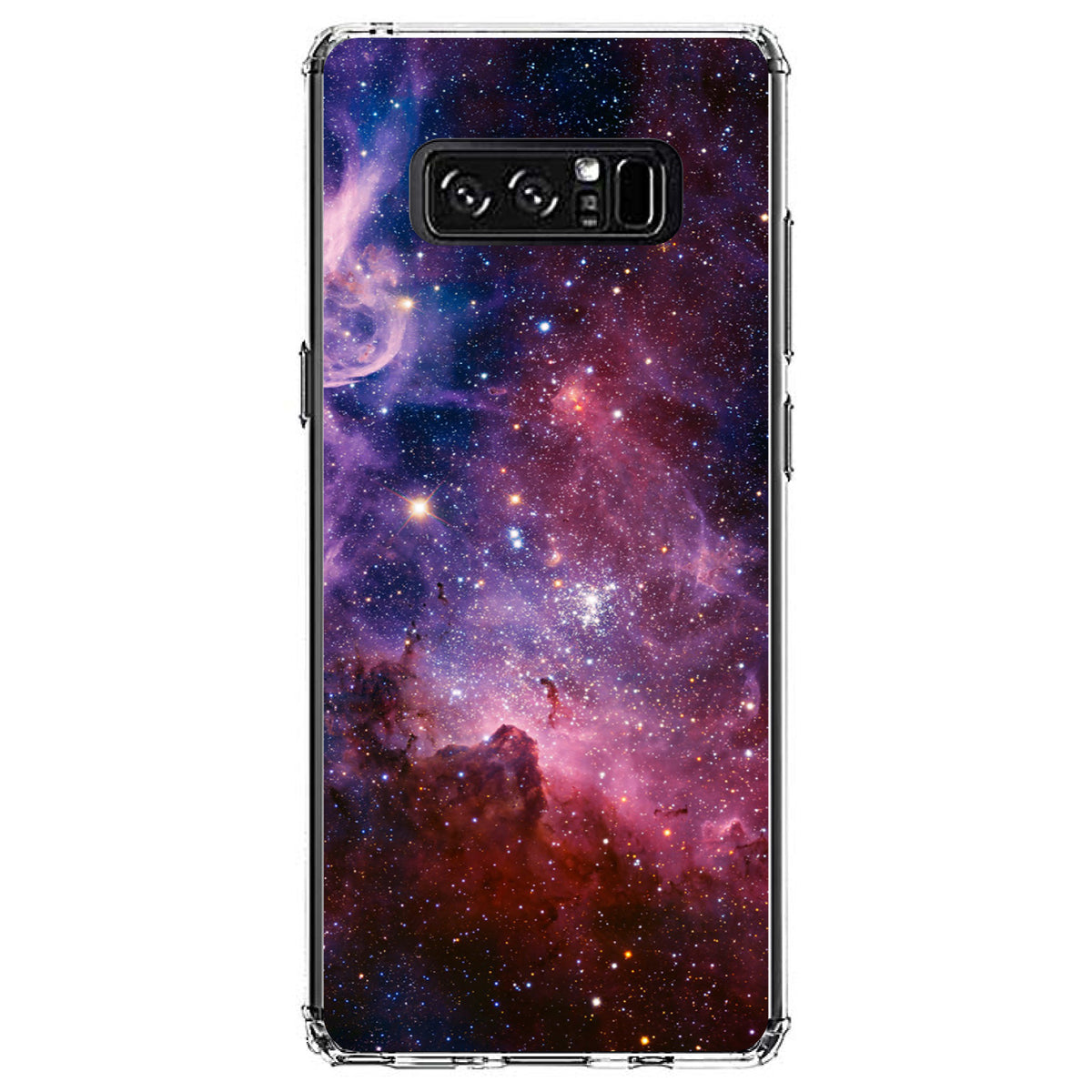 Purple Pink Carina Nebula Clear Shockproof iPhone Case, view 12