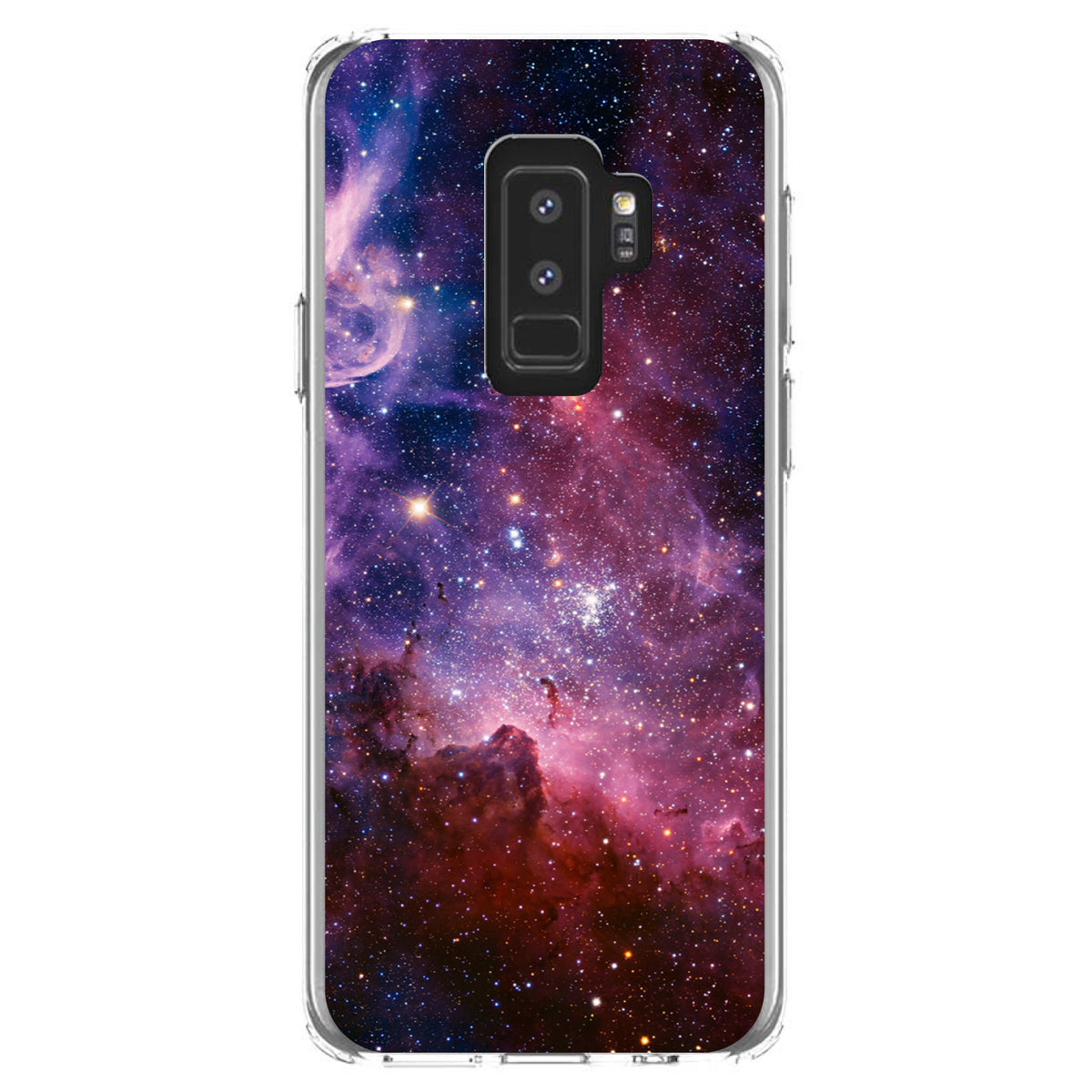 Purple Pink Carina Nebula Clear Shockproof iPhone Case, view 20