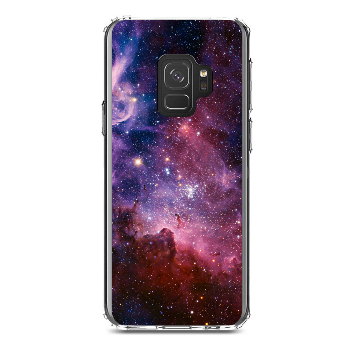 Purple Pink Carina Nebula Clear Shockproof iPhone Case, view 19