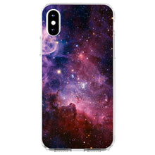 DistinctInk® Clear Shockproof Hybrid Case for Apple iPhone / Samsung Galaxy / Google Pixel - Purple Pink Carina Nebula